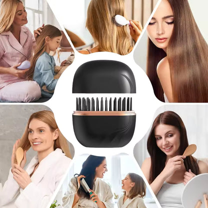 ✨ Brosse Lissante Sans Fil – Cheveux Lisses en 5 Minutes 🔥