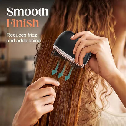 ✨ Brosse Lissante Sans Fil – Cheveux Lisses en 5 Minutes 🔥